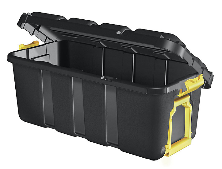 Malle de rangement 68L Skyda Form noir et jaune avec couvercles