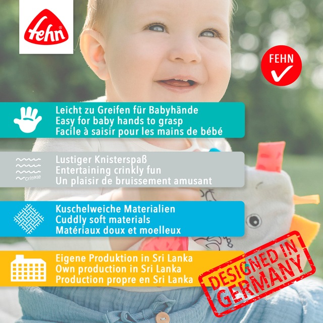 Fehn Greifspielzeug »Lazy, Crazy & Pink, Knister-Flamingo«