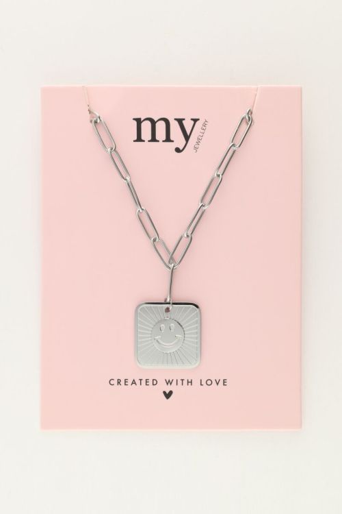 Schakelketting met smiley bedel