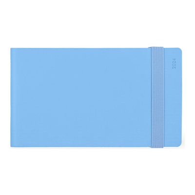 Agenda semainier - 1 semaine sur 2 pages - 14 x 8 cm - bleu cristal - Legami Colours Collection