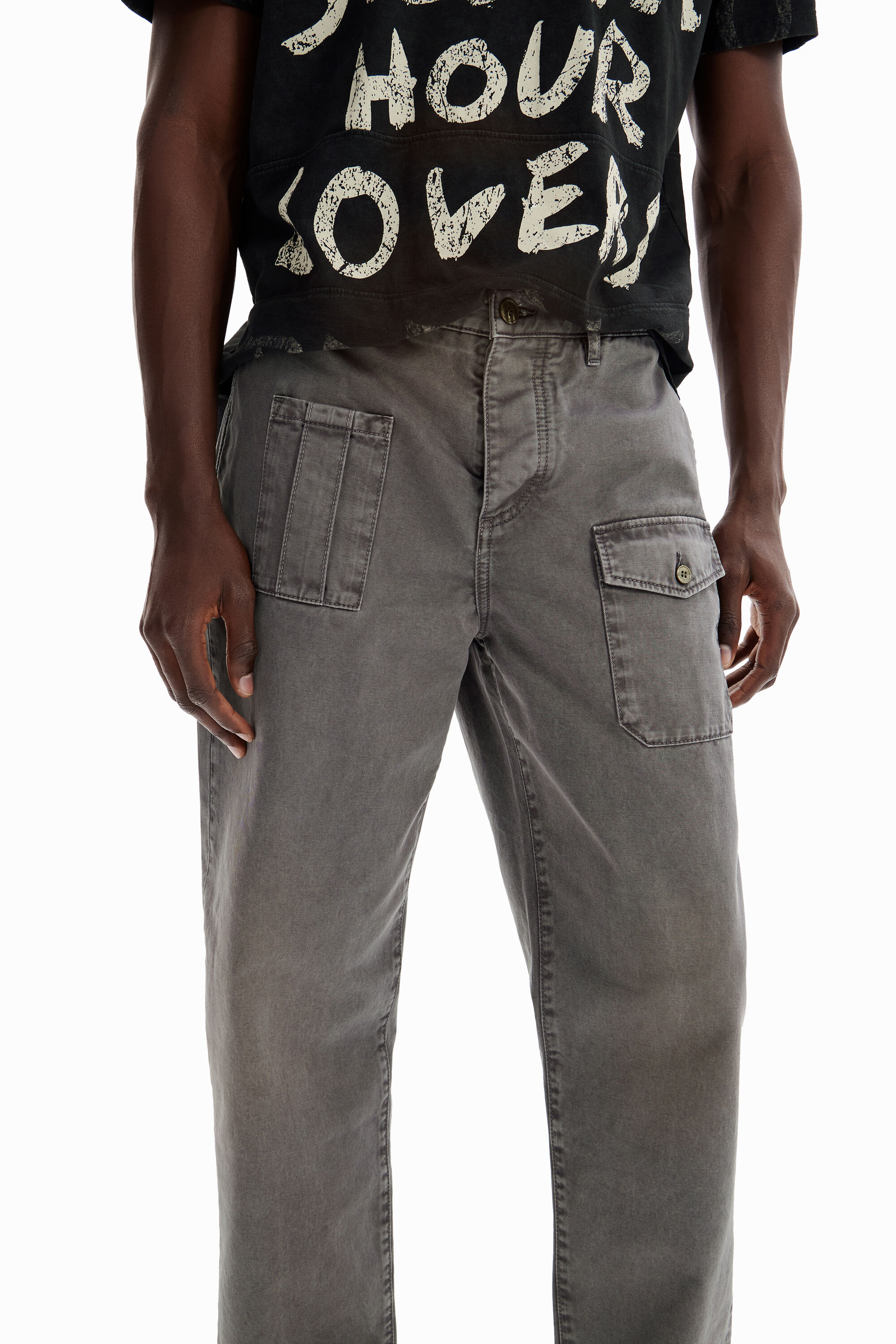 Pantalon cargo droit