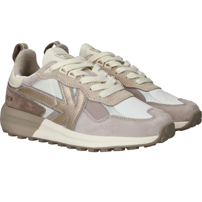 Kaotiko Detroit Gold Sneakers Taupe Dames