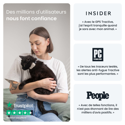 Tractive GPS Tracker Cat5 Mini für Katzen hellbraun