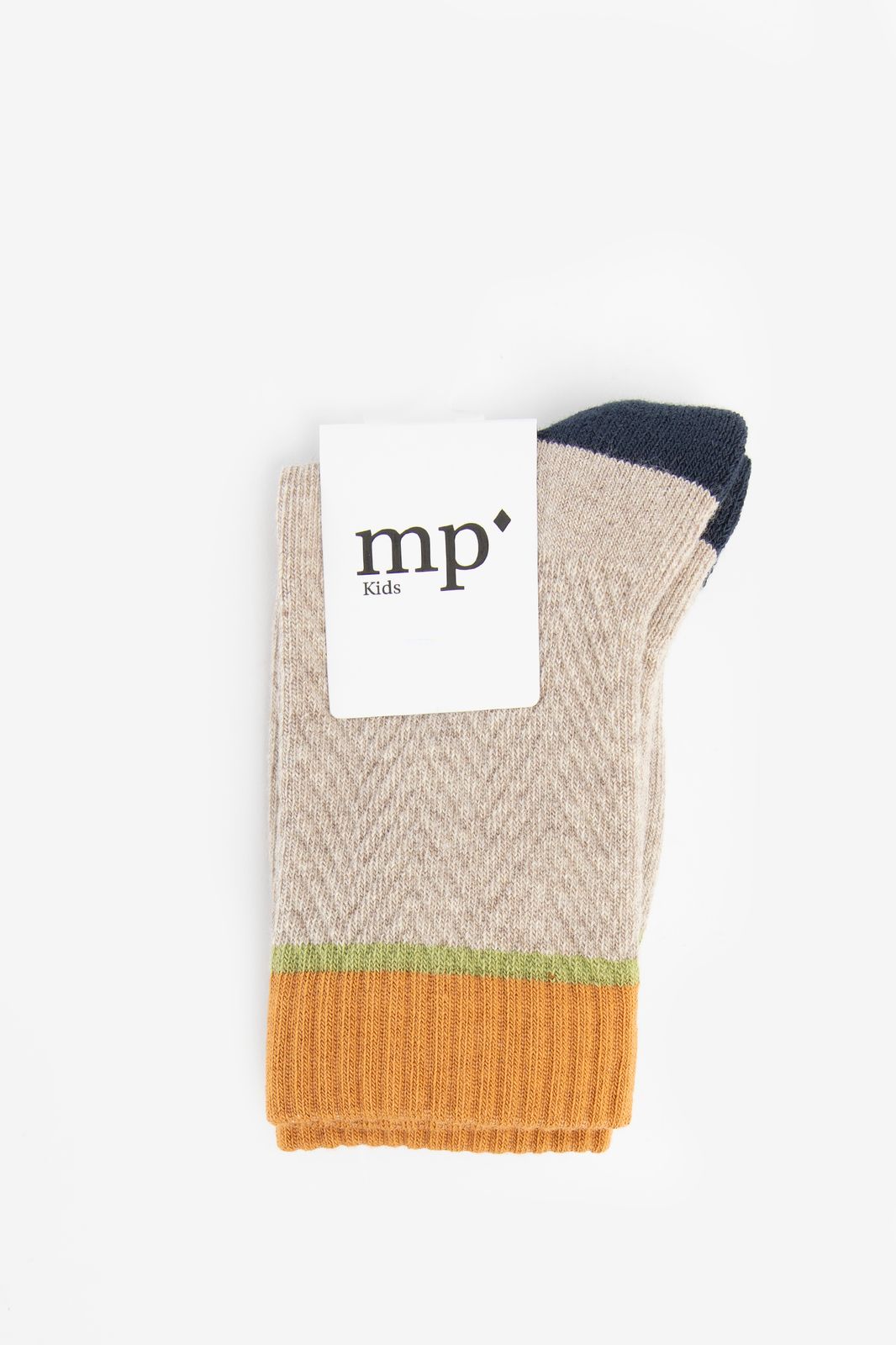 MP Denmark bruine sokken met colourblock