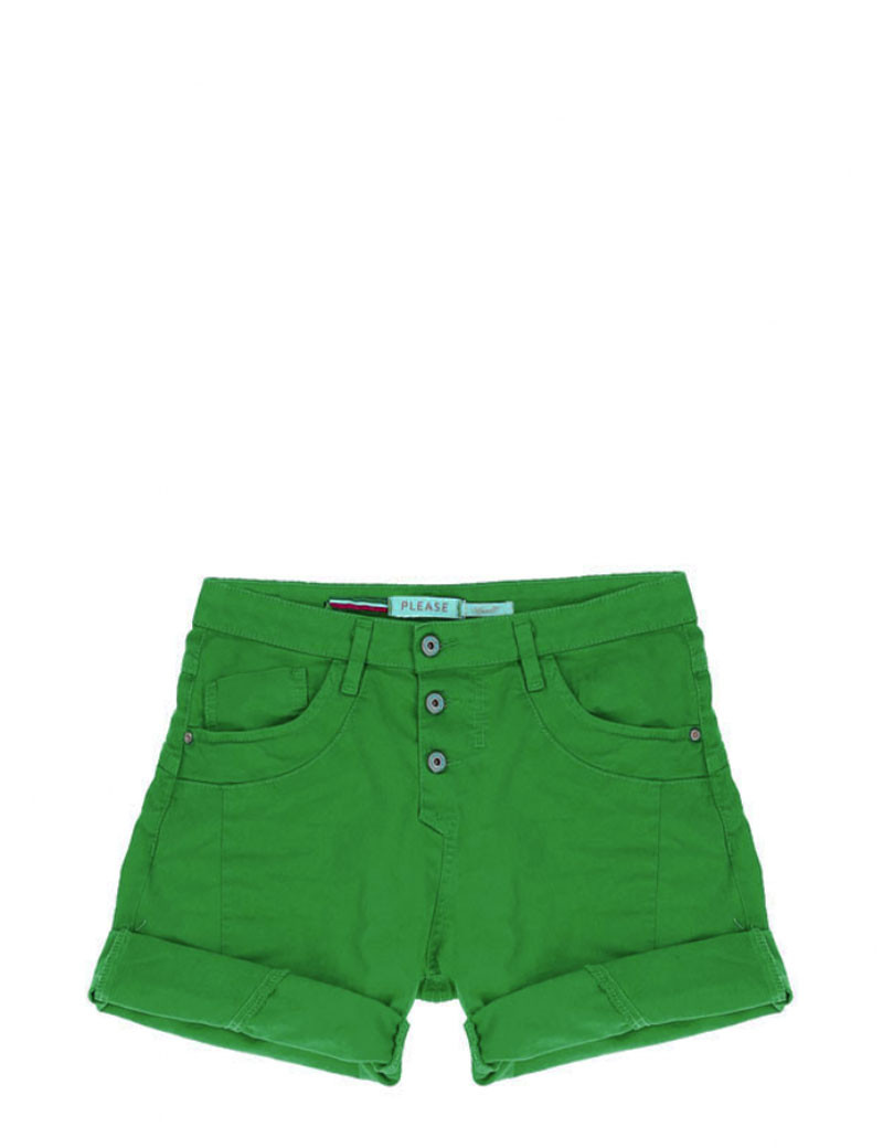 PLEASE SHORT EN TOILE P17 VERDE