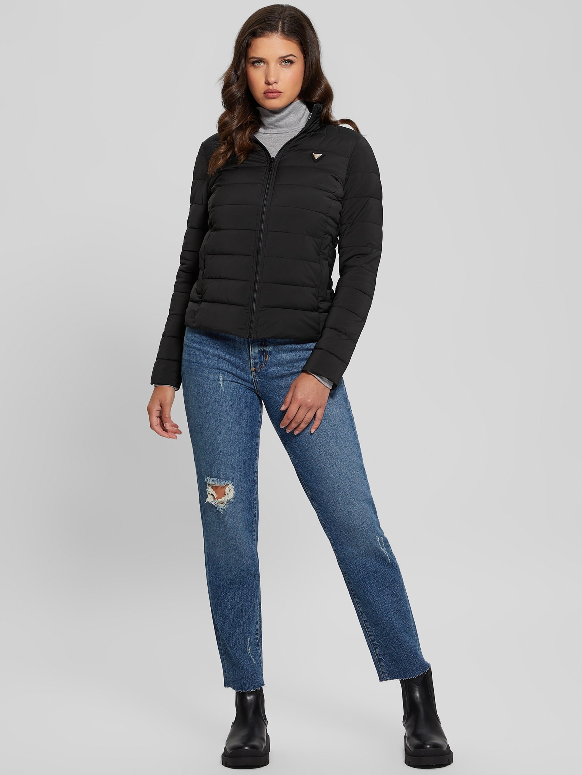 Jaqueta puffer com capuz Diann Heavy