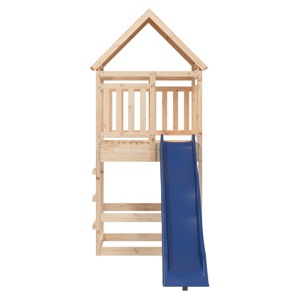 Aire de jeux d'extérieur balançoires toboggan portiques robuste jeux jardin 292 x 127 x 264 cm bois de pin massif