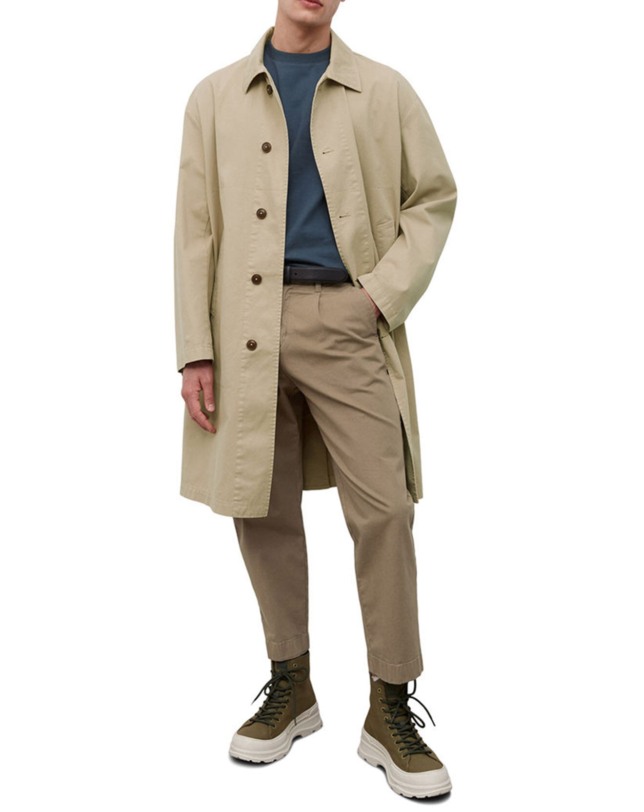 Marc O'Polo Imperméable en Coton Bio Non Doublé beige