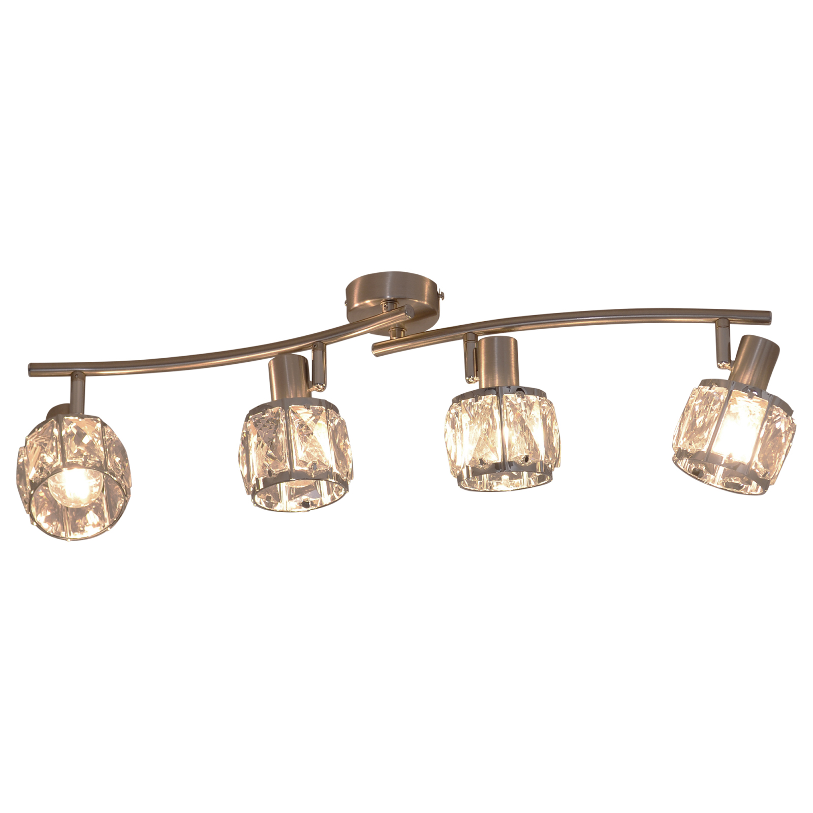 LED-Deckenstrahler JOSEFA - Stahl blank - 4 Spots