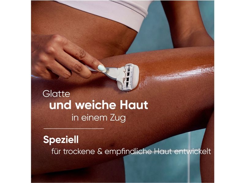 Gillette Venus Rasierklingen Pro ComfortGlide Sensitive 6 S Ersatzklingen für Damen mit langlebigem Metallhandstück und Duschhalterung