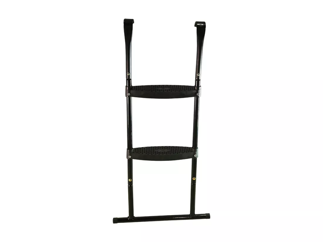 Kangui - Trampoline de jardin 426 cm + filet de sécurité + échelle JUMPI Taupe/Vert 430. Trampoline certifié par le CRITT sport & loisirs