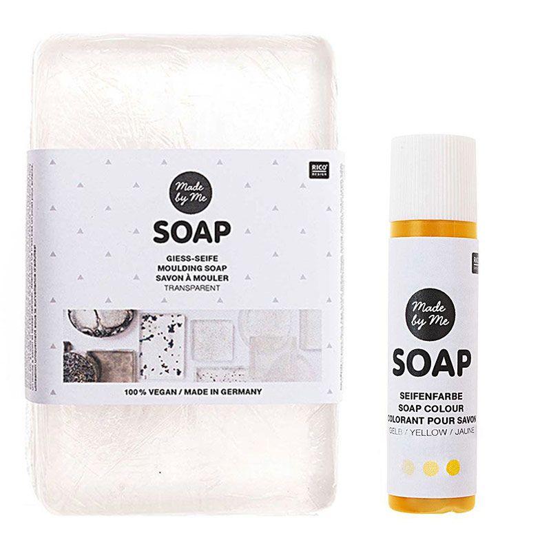 Savon à mouler transparent vegan 250 g + colorant jaune