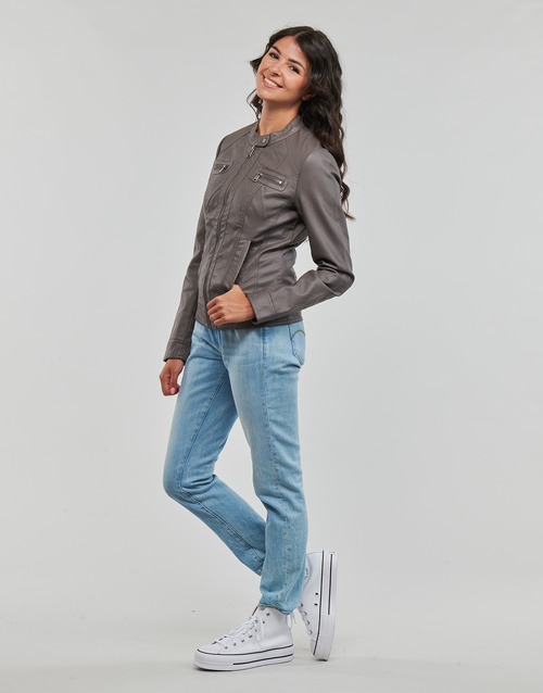 Only - ONLBANDIT FAUX LEATHER BIKER  OTW - Gris