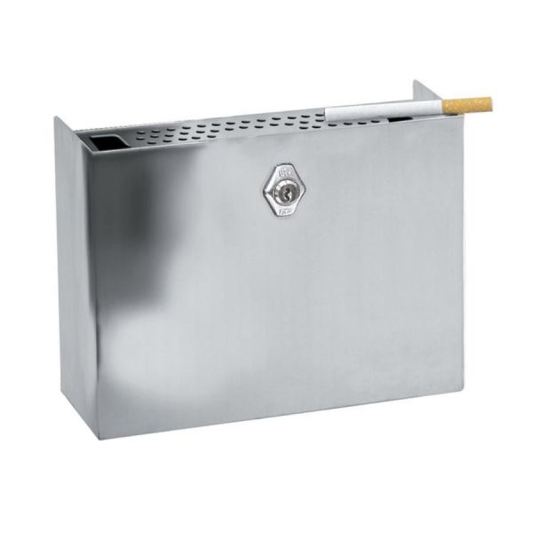 Cinzeiro de Parede Exterior Inox com Chave - CB2618