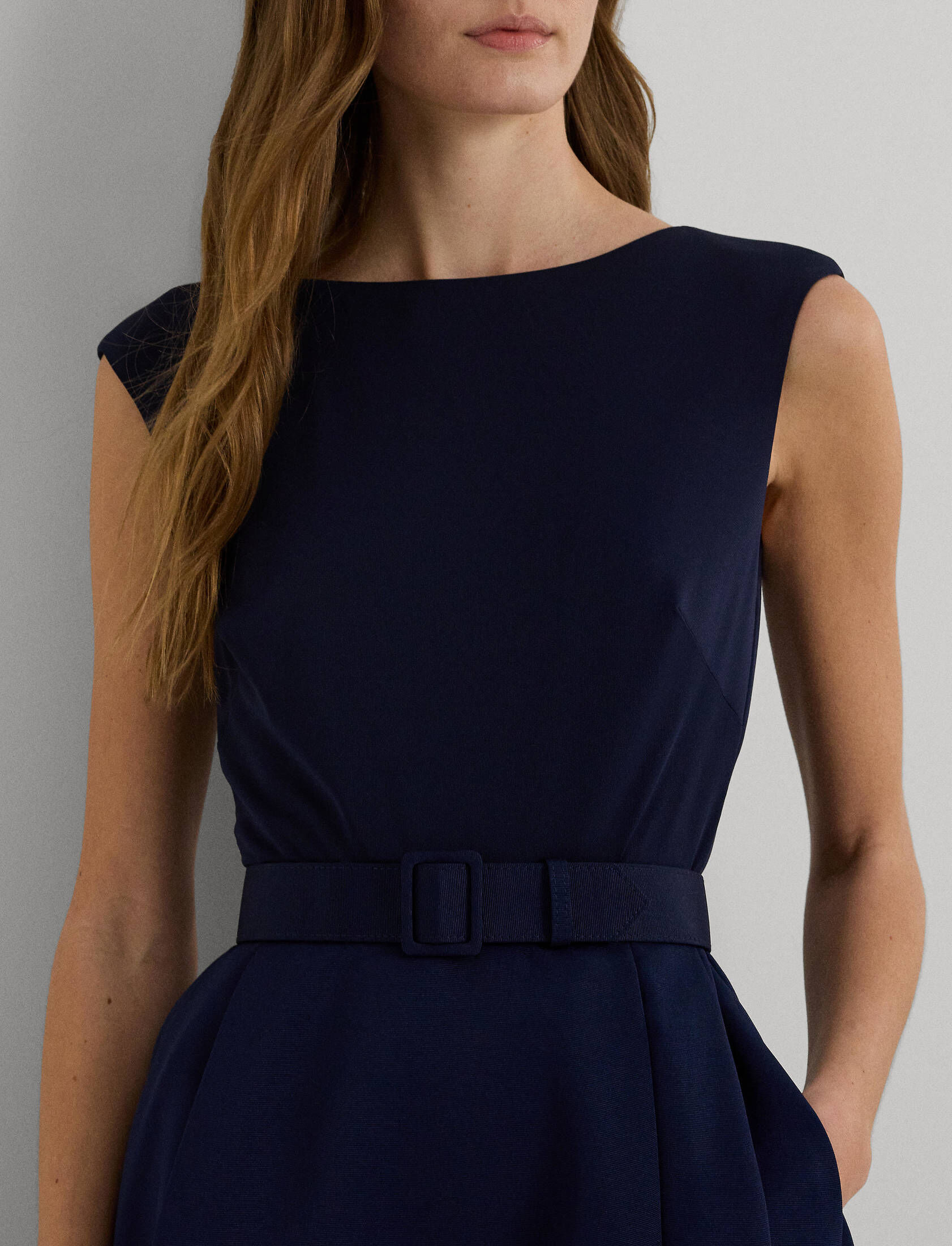 Lauren Ralph Lauren| Damen Faille-Jersey-Cocktailkleid mit Gürtel