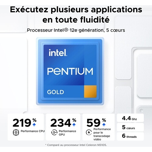 Serveur NAS Ugreen 4 baies DX4800 Plus Gris anodisé