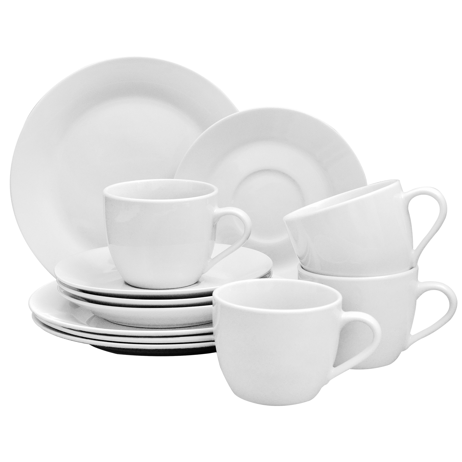 clever pick 12-teiliges Kaffeeset - weiß - Porzellan