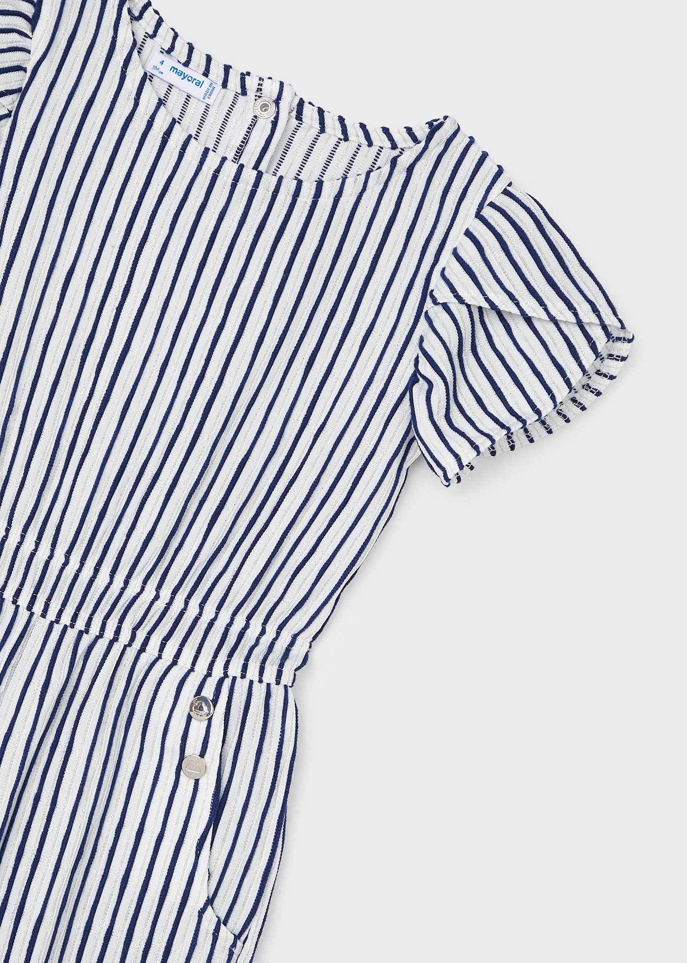 Macacão infantil em malha lurex, cor off-white