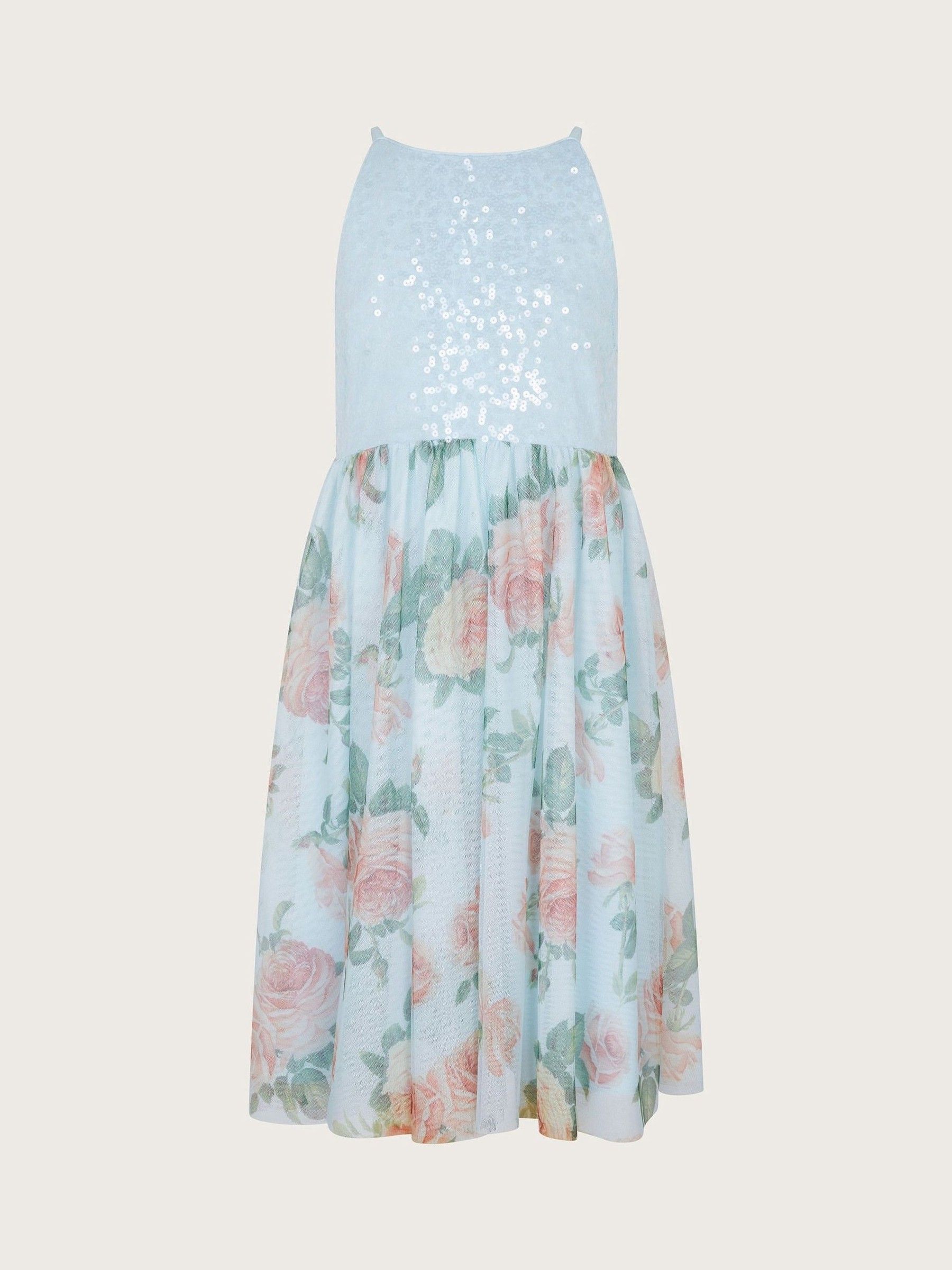 Monsoon Truth Tule jurk met bloemenprint en pailletten