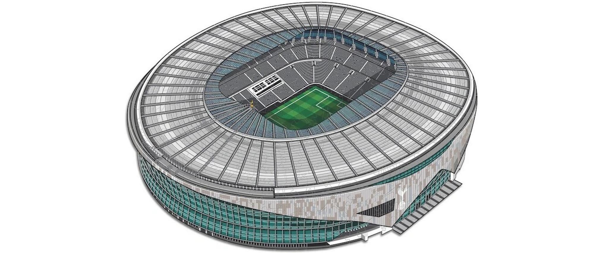 Tottenham Hotspur FC – StadiumOffizielles Holzpuzzle, Grösse M