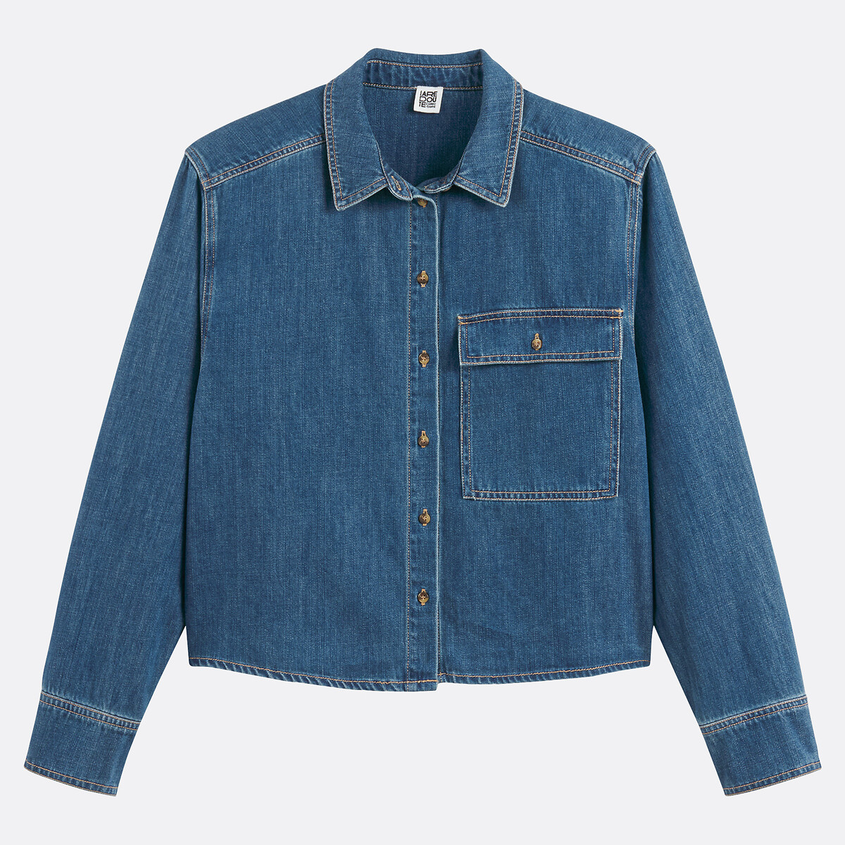 COLEÇÃO LA REDOUTE<br>Shorts jeans com barra oversized