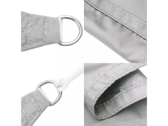 Voile d'ombrage gris clair 5x5x6 m 100% polyester oxford