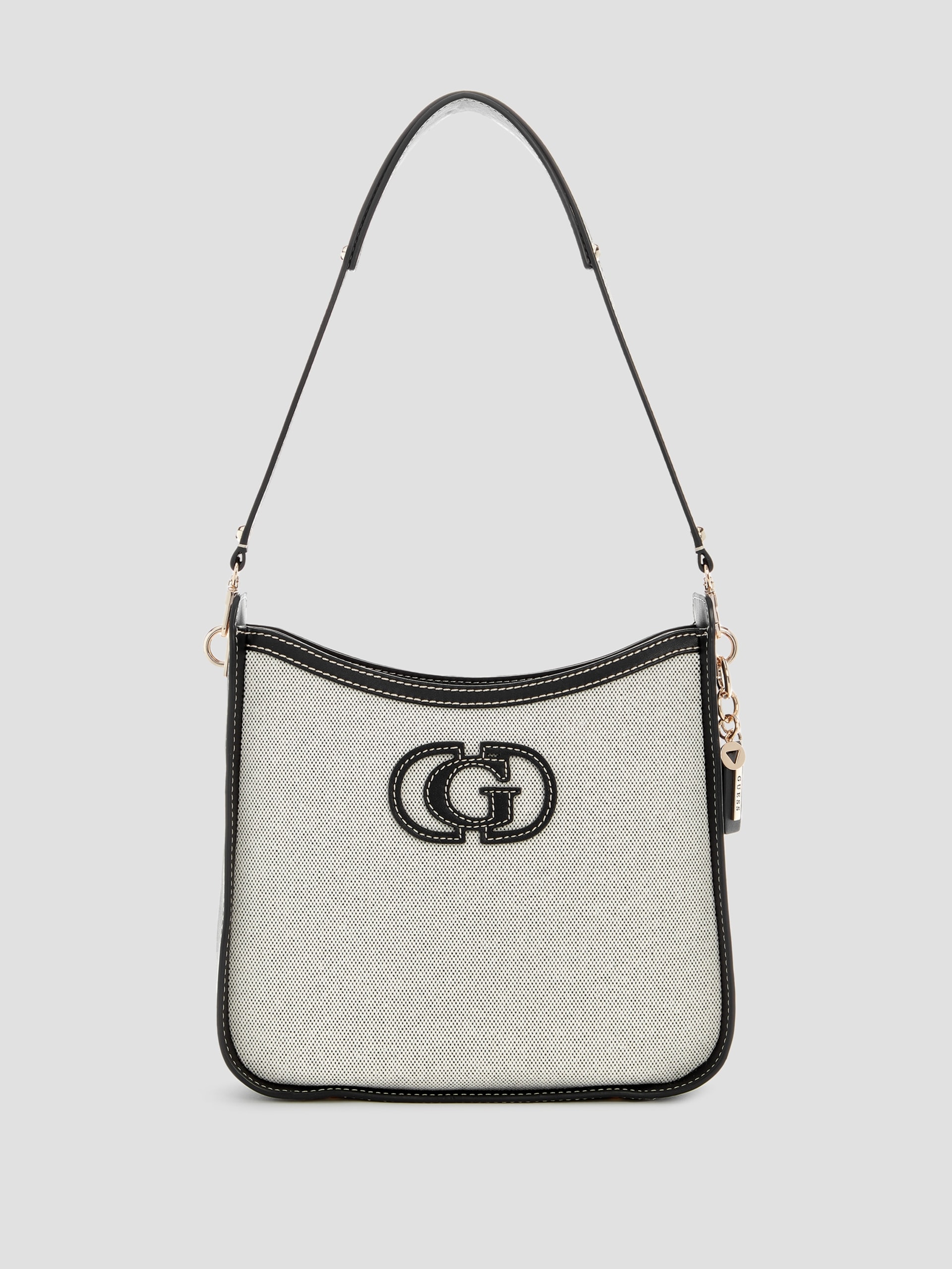 Bolsa de ombro Sebina em lona, modelo bucket.