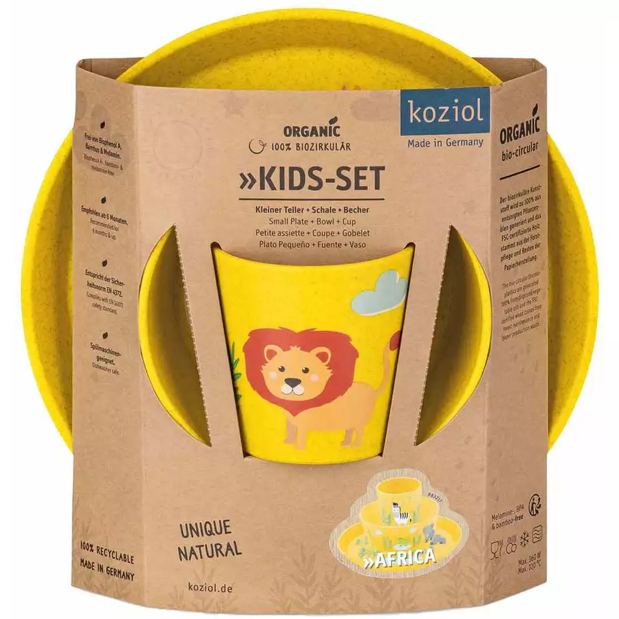 Koziol Kindergeschirrset 3er Set gelb