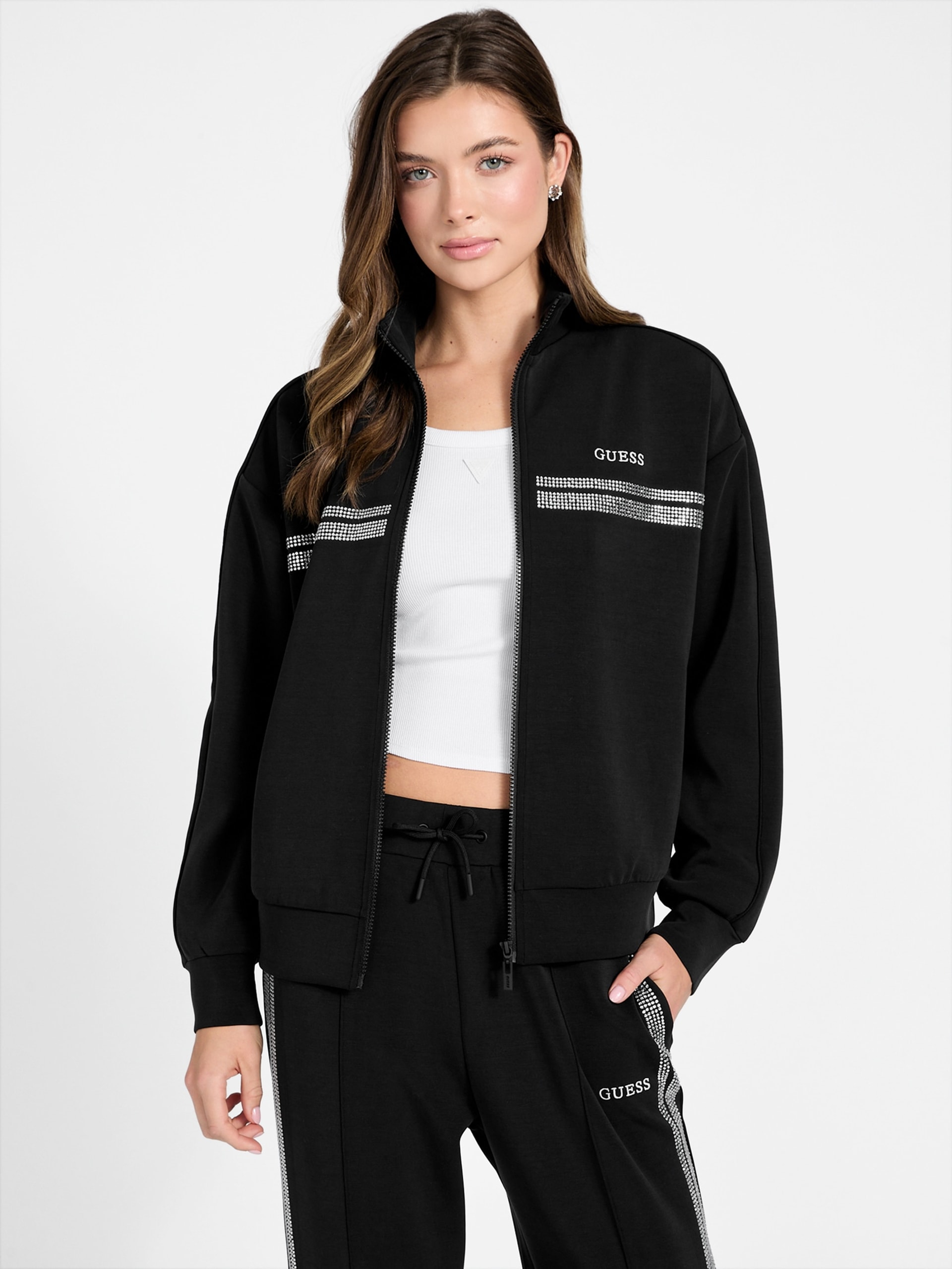 Moletom scuba com strass