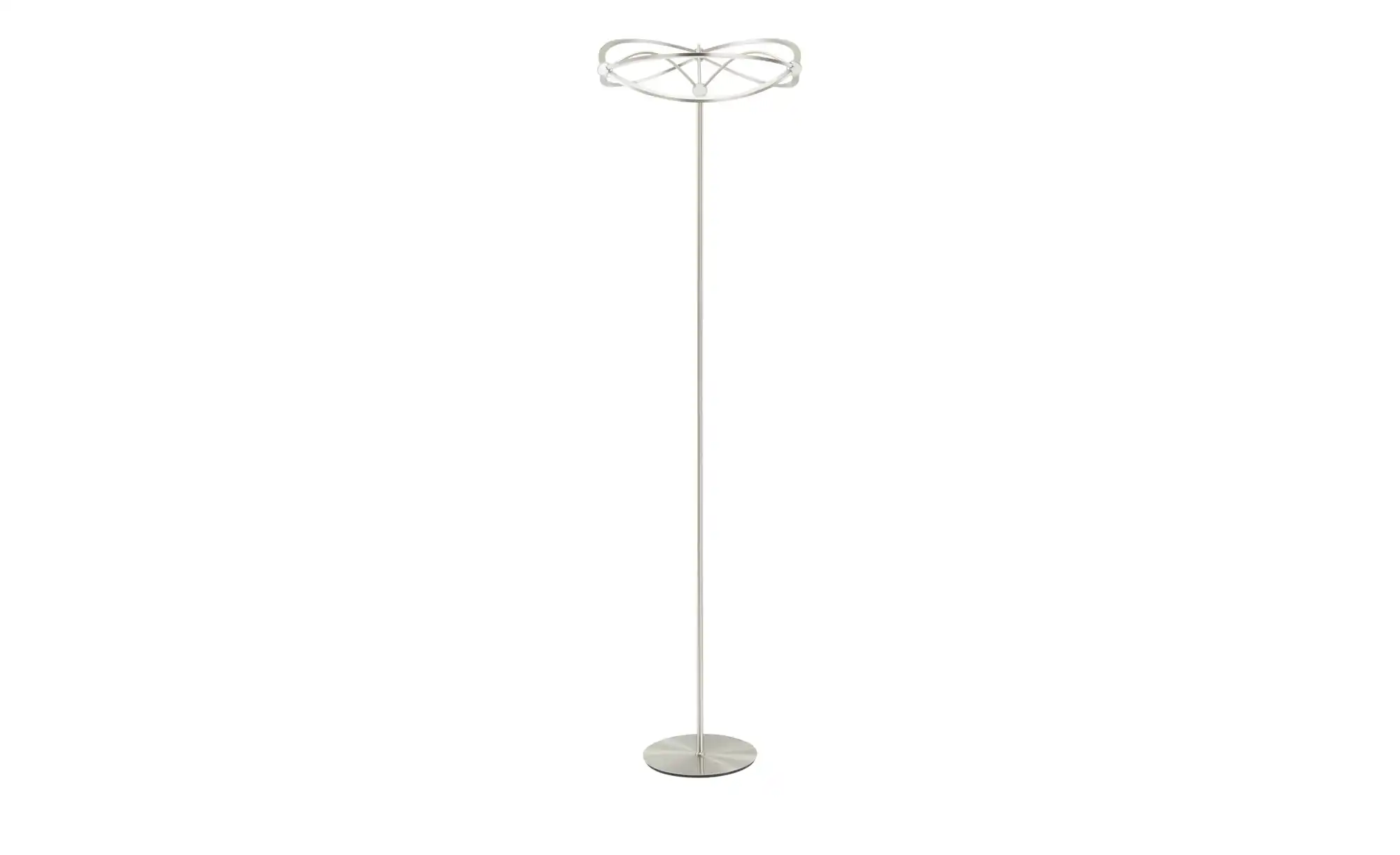Trio LED-Stehleuchte, Nickel-matt, geschwungen