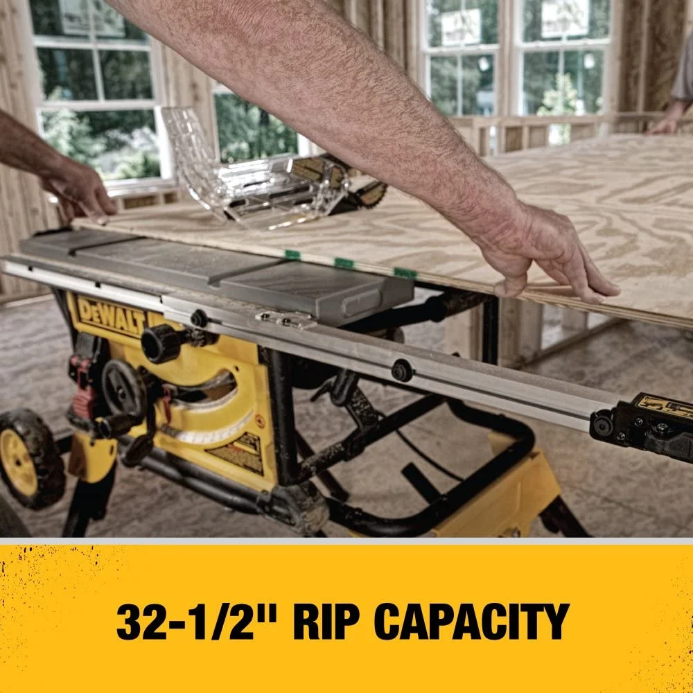 DEWALT 10-INCH TABLE SAW, 32-1/2-INCH RIP CAPACITY (DWE7491RS)