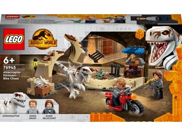 LEGO Jurassic World 76945 Atrociraptor-dinosaur: motorcykeljagt