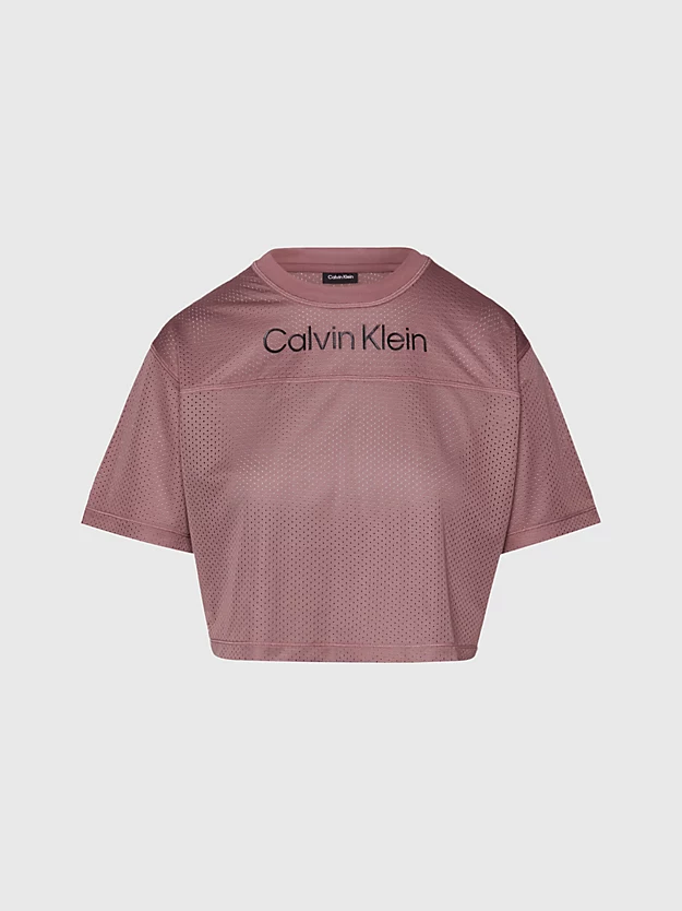 Camiseta cropped de malha para academia