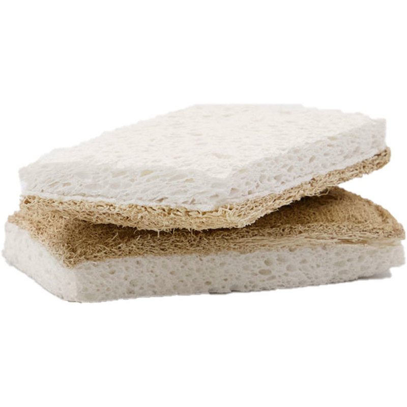 Meraki Cleaning Sponge Reseda 100% Natural Wood Pulp - 2 Pieces
