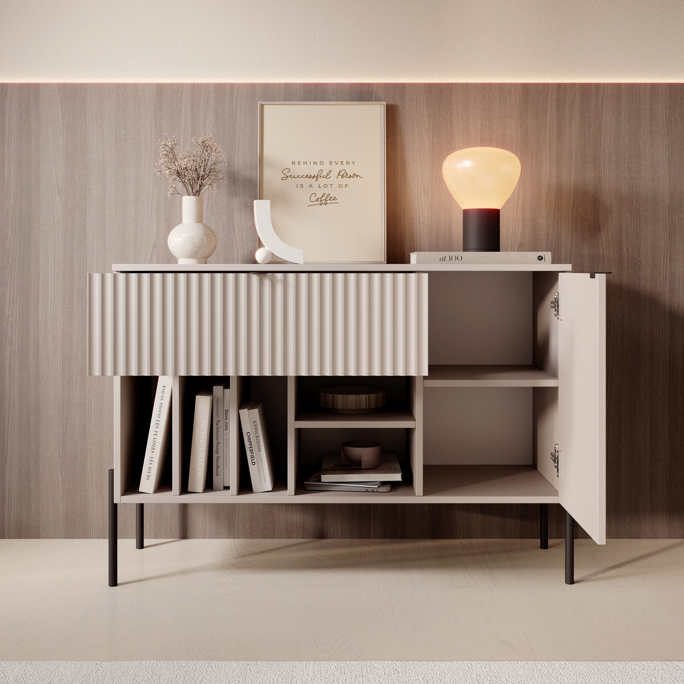 Oriya - Dressoir - Beige - 105x40x75 cm