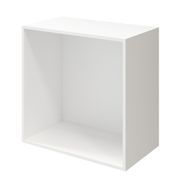 Commode blanche et anthracite brillant 4 tiroirs GoodHome Atomia H. 75 x L. 75 x P. 47 cm