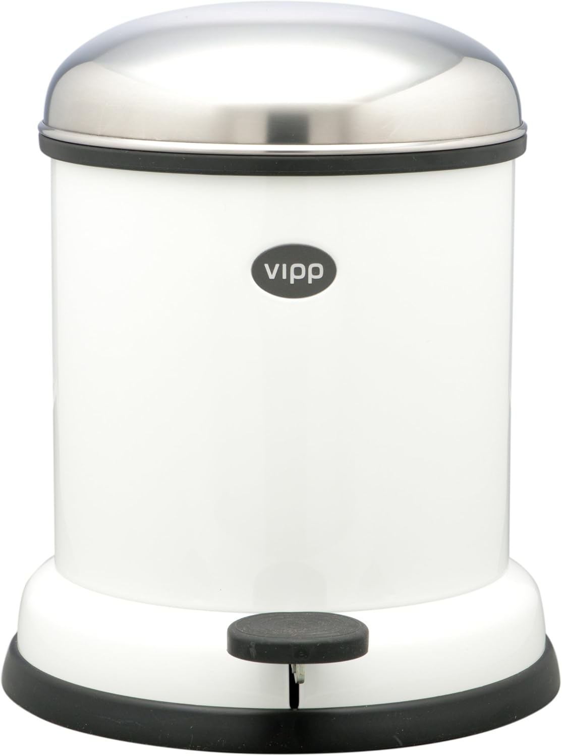 VIPP VIPP13 Abfalleimer, Edelstahl, Weiß, 4 Liter
