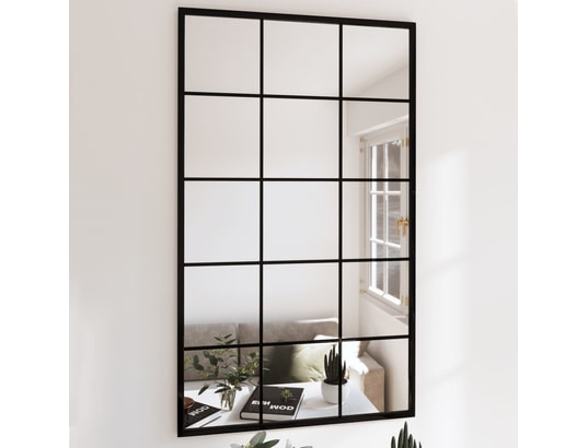 VIDAXL - Miroirs muraux 3 pcs noir 100x60 cm métal