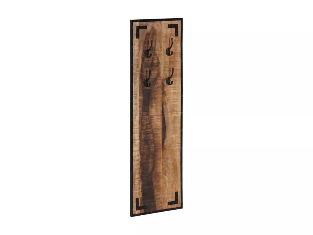 Porte-manteau 35x8x110 bois de manguier massif brut