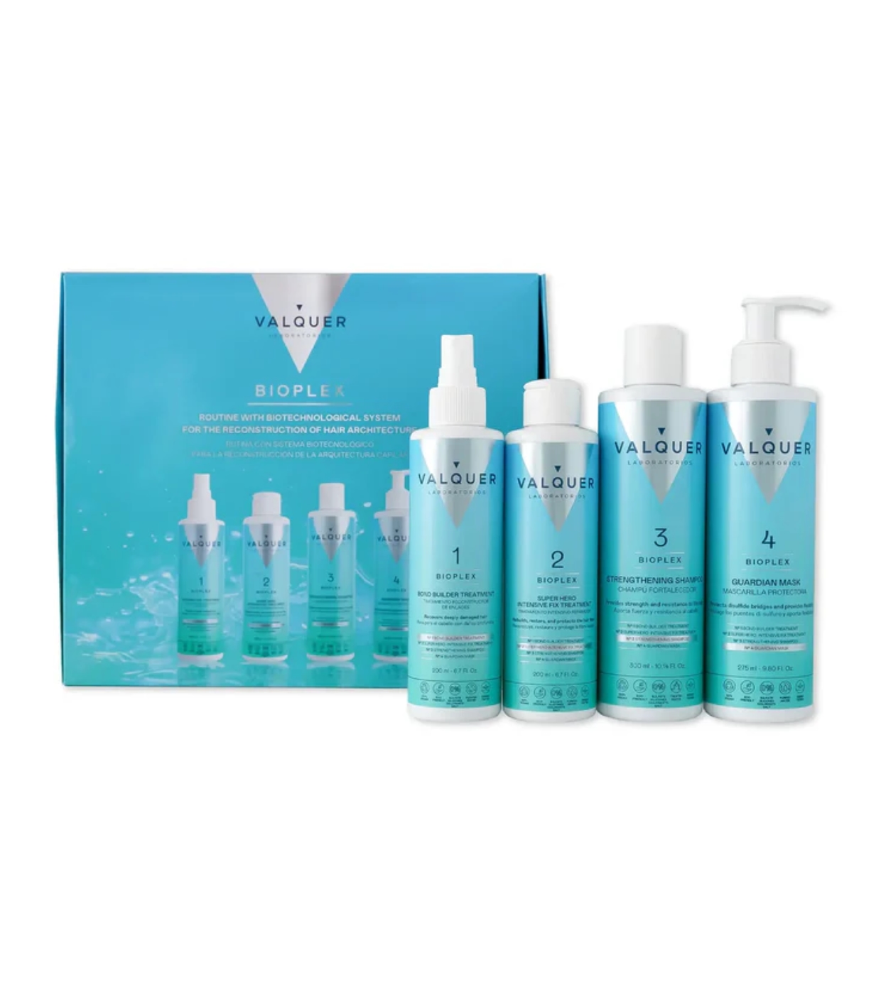 Valquer - *Bioplex* - Conjunto de rotina completa para reconstrução e proteção capilar