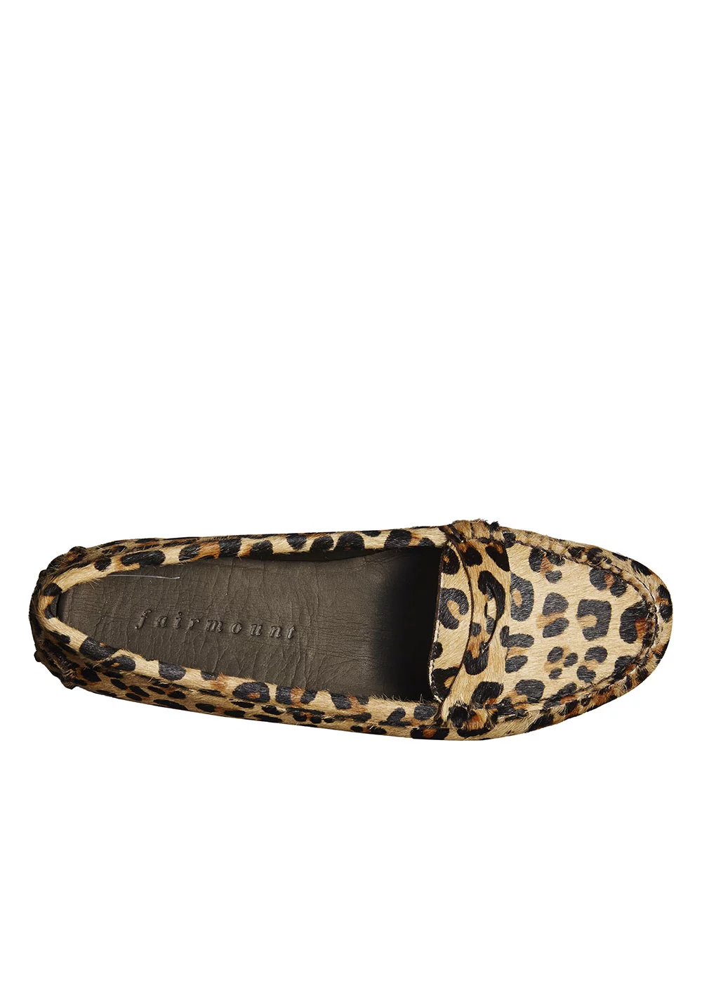 MOCASSIN ROUND DRIVER LEOPARD CAMEL
