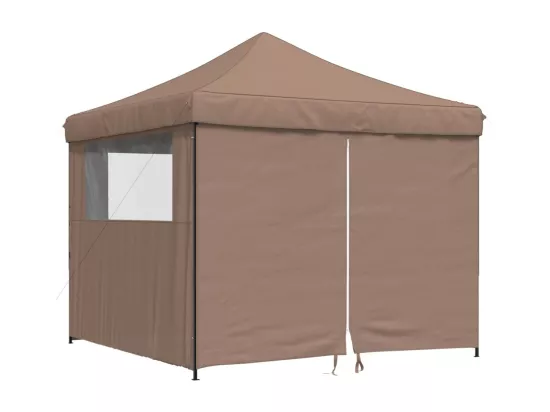 Tente de réception pliable escamotable avec 4 parois latérales