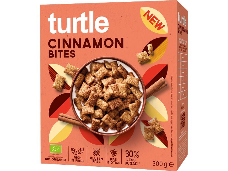 turtle Cinnamon Bites Bio 300 g Knusprige Zimtzerealien ohne Gluten