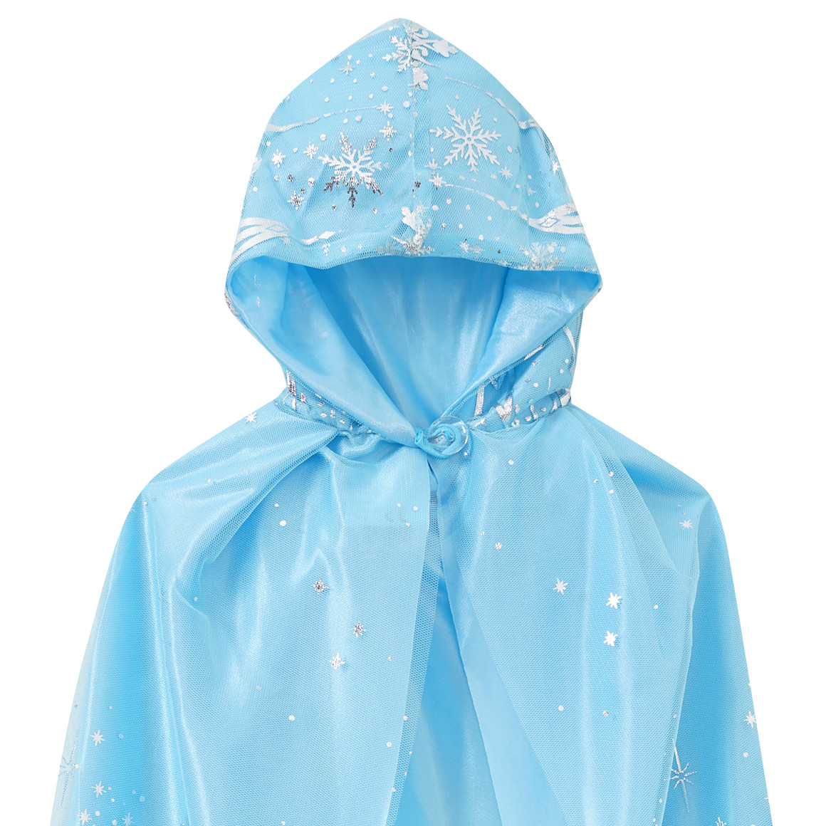 Topolino Prinzessinnen-Cape mit Glitzer-Print hellblau