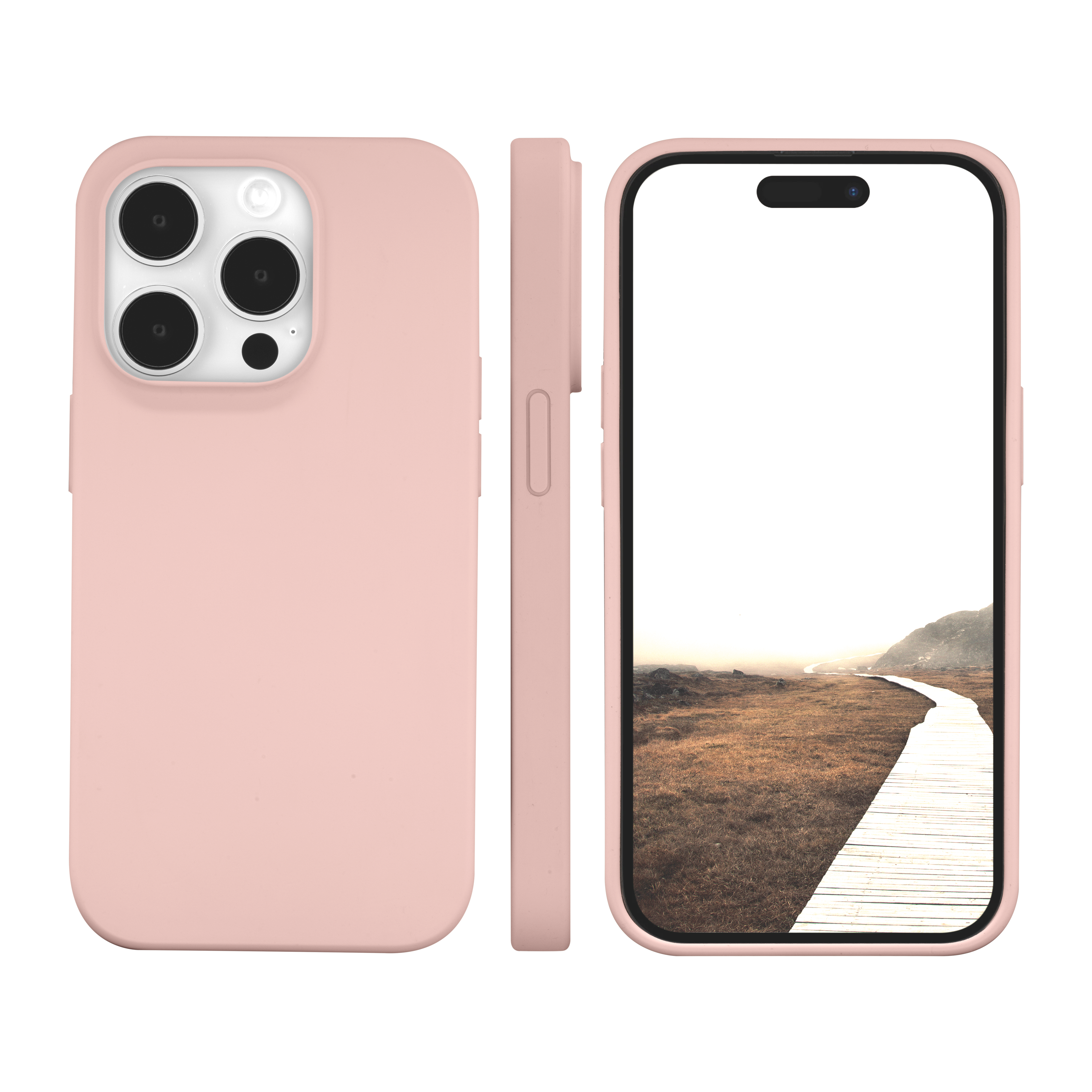 iPhone 15 Pro Max MagSafe Silikon Case Hülle Monaco Recycled (MO67PISA1878) - Pink Sand