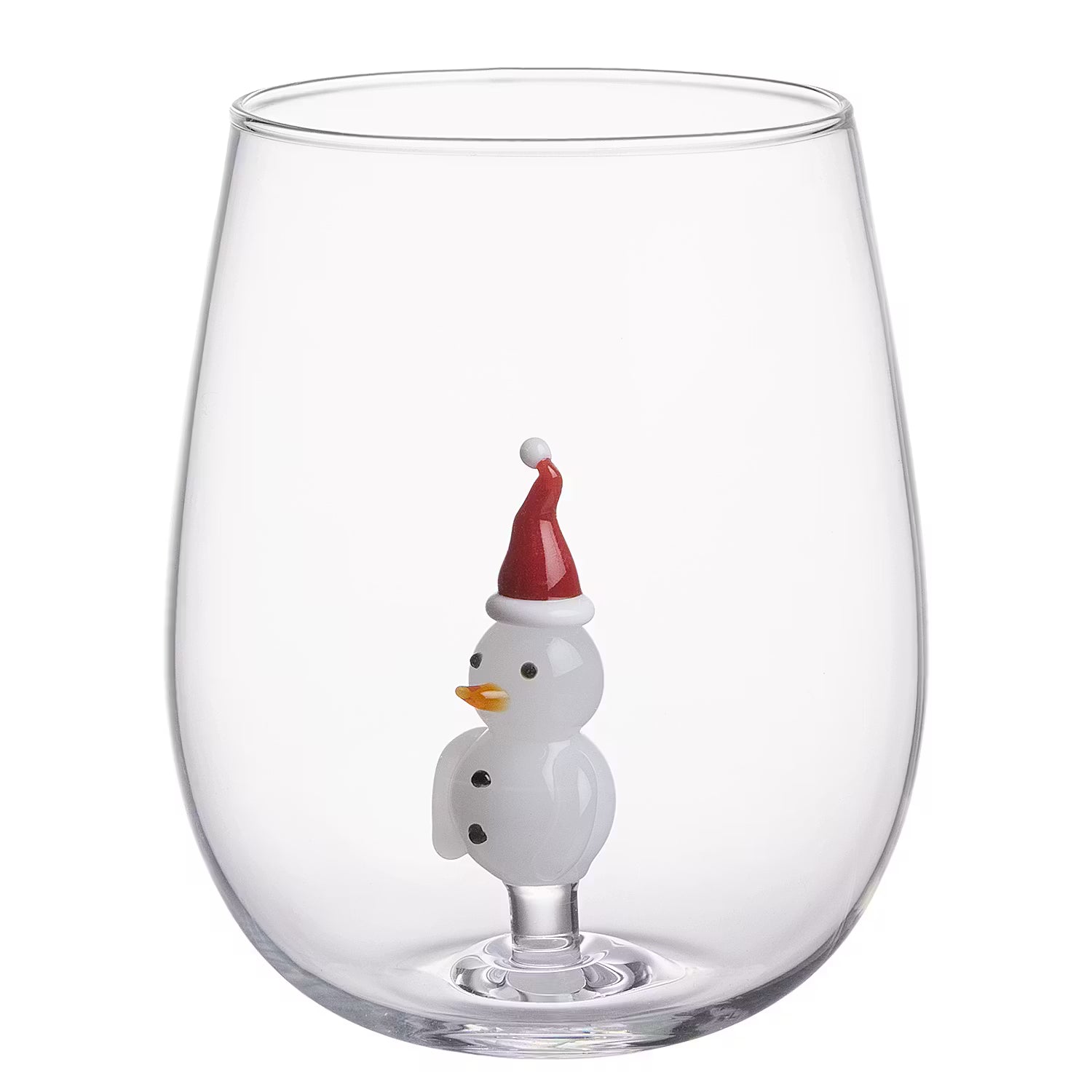 MERRY & JOY Trinkglas Schneemann | Weihnachtsglas 300ml