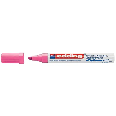 edding Deco Marker rosa, Rundspitze, 2-4mm
