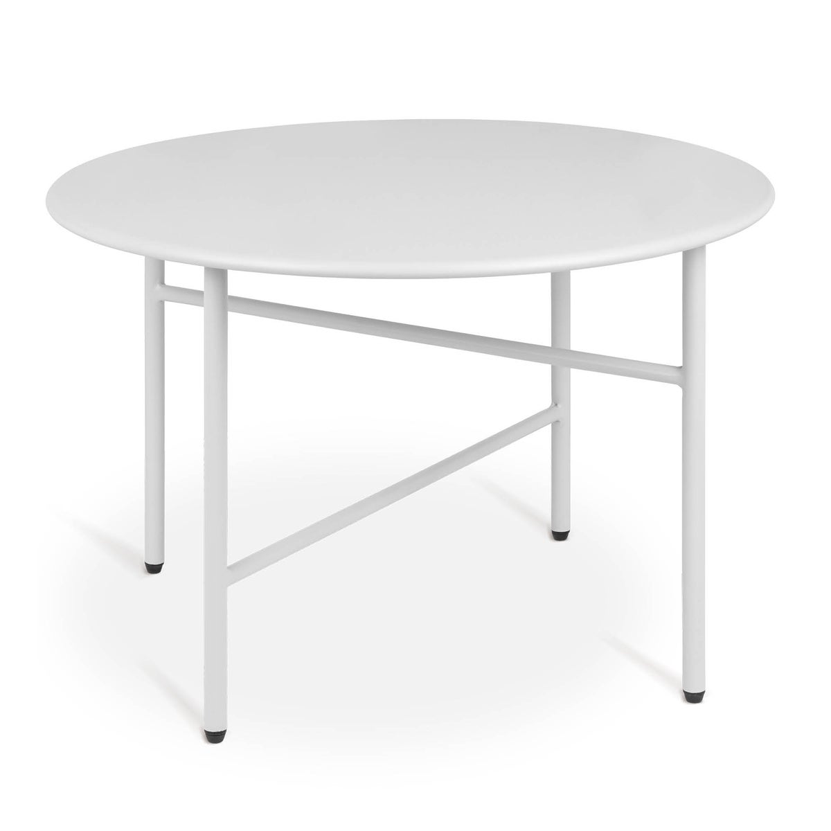 Beautissu Finn bijzettafel Ø 53x36cm wit metaal