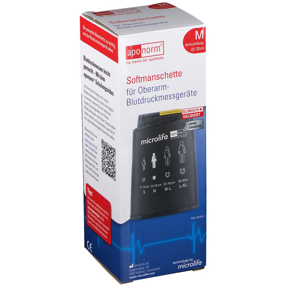 aponorm® Oberarm Softmanschette Gr. M 22-32 cm