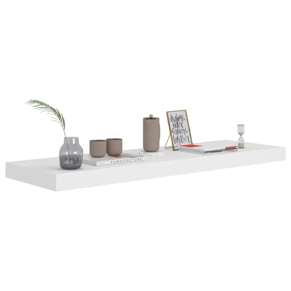vidaXL - Wandschap - Wit - MDF - 80 x 23.5 x 3.8 cm